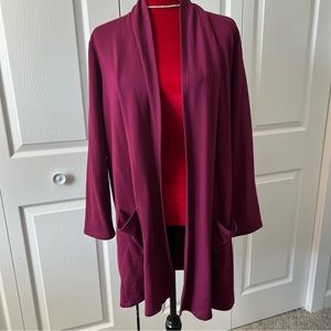 Susan Graver Weekend brushed back knit duster